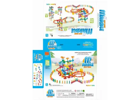 226pcs Marble Run & Domino Rally Game – Creative STEM Toy for Kids