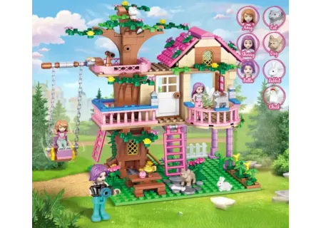 Tree House Building Blocks Set – 504 Pieces Educational Toy for Kids