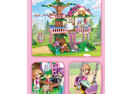 Tree House Building Blocks Set – 504 Pieces Educational Toy for Kids