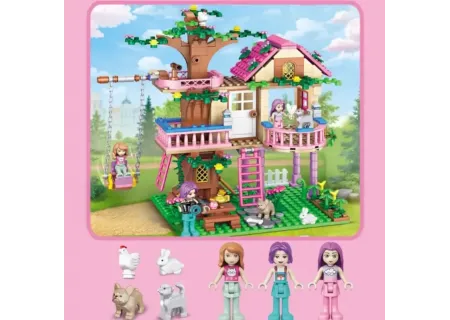 Tree House Building Blocks Set – 504 Pieces Educational Toy for Kids