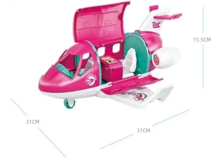 Kids Doll Airplane & Car Playset with Accessories – Assorted