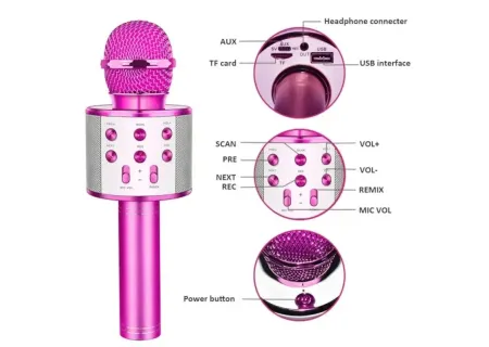 All-in-One Bluetooth Microphone and Speaker -Music, Singing