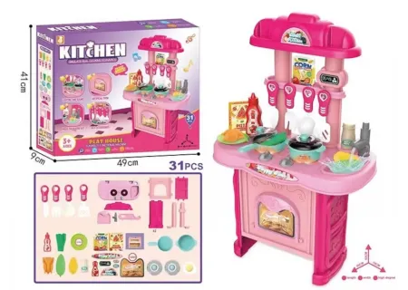 Deluxe Battery Operated Kitchen Playset  Large Size with Cooking Acces