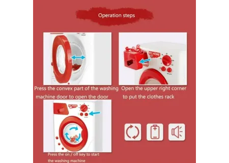 My Home Battery Operated Front Loader Washing Machine Toy