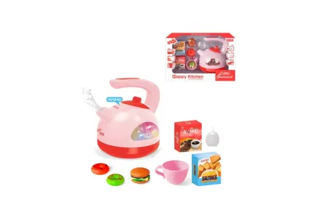 Kids Play Kettle with Realistic Steam Function – Battery Operated Toy