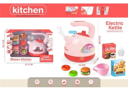 Kids Play Kettle with Realistic Steam Function – Battery Operated Toy