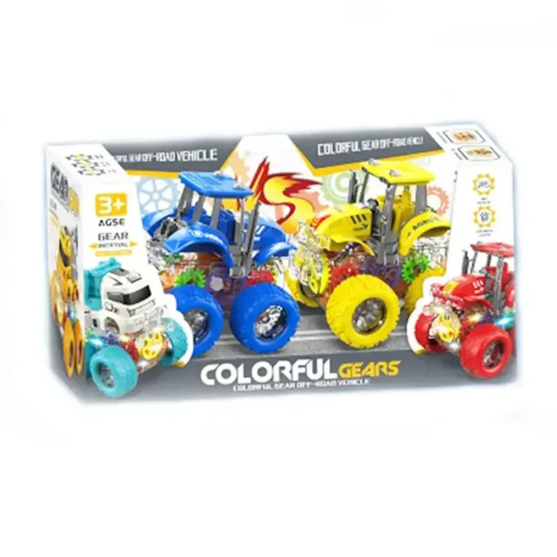 Colourful Light Up Gear Police Cars (2 Pack) - Interactive and Fun Toy Colourful Light Up Gear Police Cars (2 Pack) - Interactive and Fun Toy