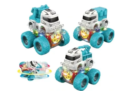 Kids Light Up Gear Trucks – Colorful 2-Pack Toy Vehicles