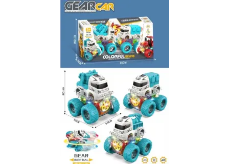 Kids Light Up Gear Trucks – Colorful 2-Pack Toy Vehicles