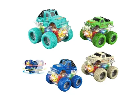 Kids’ Light-Up Gear Trucks – Colourful 2-Pack Toy Vehicles