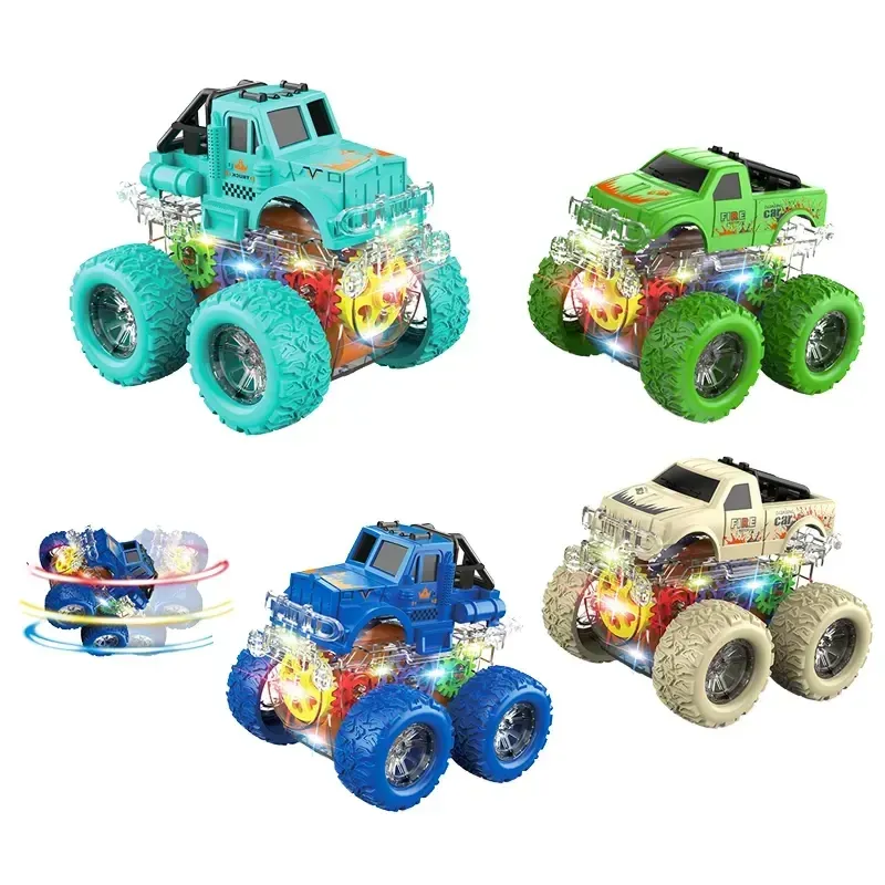 Kids’ Light-Up Gear Trucks – Colourful 2-Pack Toy Vehicles Kids’ Light-Up Gear Trucks – Colourful 2-Pack Toy Vehicles