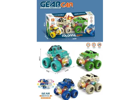 Kids’ Light-Up Gear Trucks – Colourful 2-Pack Toy Vehicles