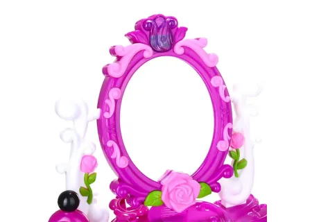 Children's Battery Powered Vanity Table with Mirror and Accessories