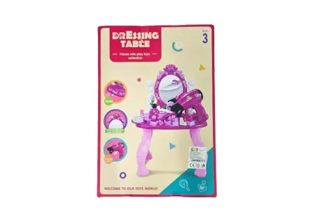 Children's Battery Powered Vanity Table with Mirror and Accessories