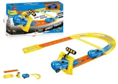 Kids Pull Back Racing Track Set – Fast Speed Track Toy