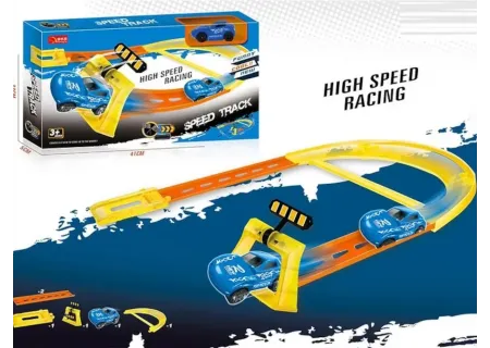 Kids Pull Back Racing Track Set – Fast Speed Track Toy