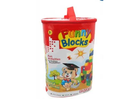 Funny Blocks Toy Set (166 Pieces) – Portable Bag for Easy Storage