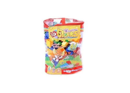 66-Piece Colorful Blocks in Portable Bag – STEM Toy for Boys & Girls