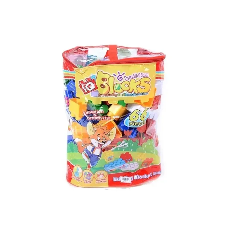 66-Piece Colorful Blocks in Portable Bag – STEM Toy for Boys & Girls 66-Piece Colorful Blocks in Portable Bag – STEM Toy for Boys & Girls