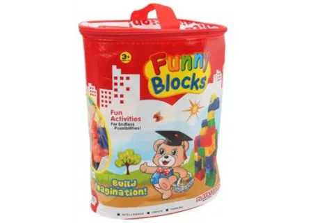 110 Piece Building Blocks Set in Storage Bag – 26cm