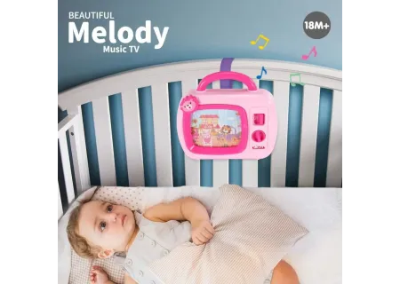 Kids Wind-Up Music TV Toy – Assorted Colors & Soothing Melodies"