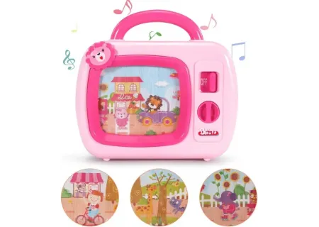 Kids Wind-Up Music TV Toy – Assorted Colors & Soothing Melodies"
