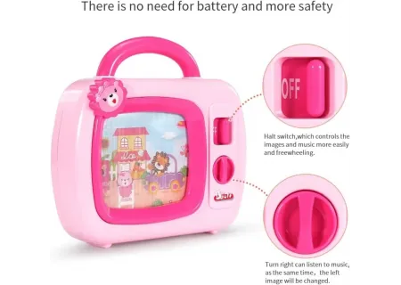 Kids Wind-Up Music TV Toy – Assorted Colors & Soothing Melodies"