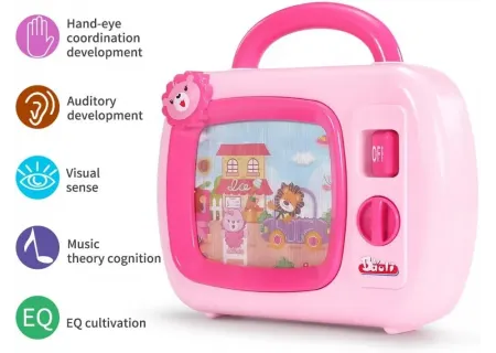Kids Wind-Up Music TV Toy – Assorted Colors & Soothing Melodies"