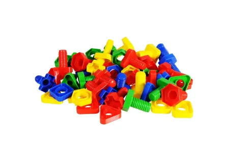 Educational Toy Nuts & Bolts Set – 50 Pieces in Portable Bag