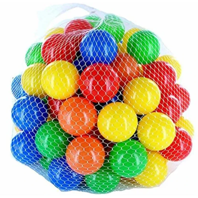 Mesh Bag of 50 Plastic Balls – 6.8cm Colorful Ball Pit Balls Mesh Bag of 50 Plastic Balls – 6.8cm Colorful Ball Pit Balls