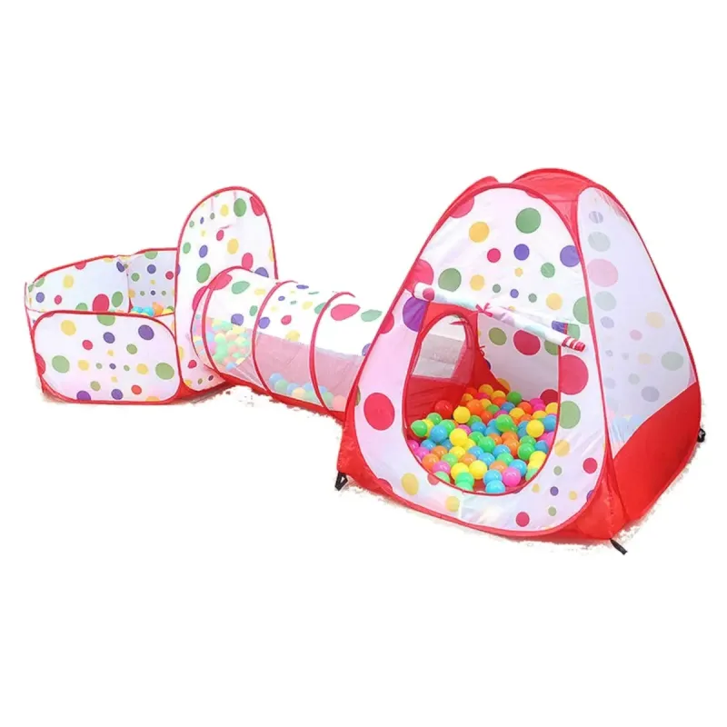 3-in-1 Kids Play Tent Set with Tunnel & Ball Pit – Portable Pop-Up Ten 3-in-1 Kids Play Tent Set with Tunnel & Ball Pit – Portable Pop-Up Ten