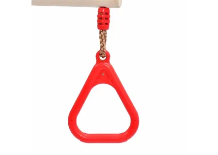Multifunction Kids Adult Wood Trapeze Swing With Plastic Rings