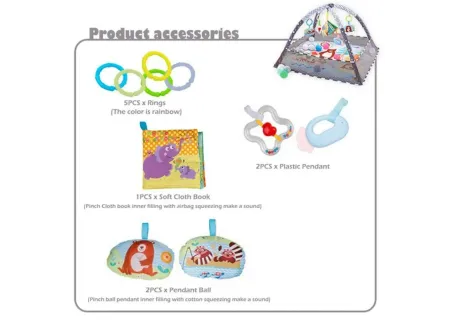 Stimulate your baby's senses & development with our activity gym! Feat