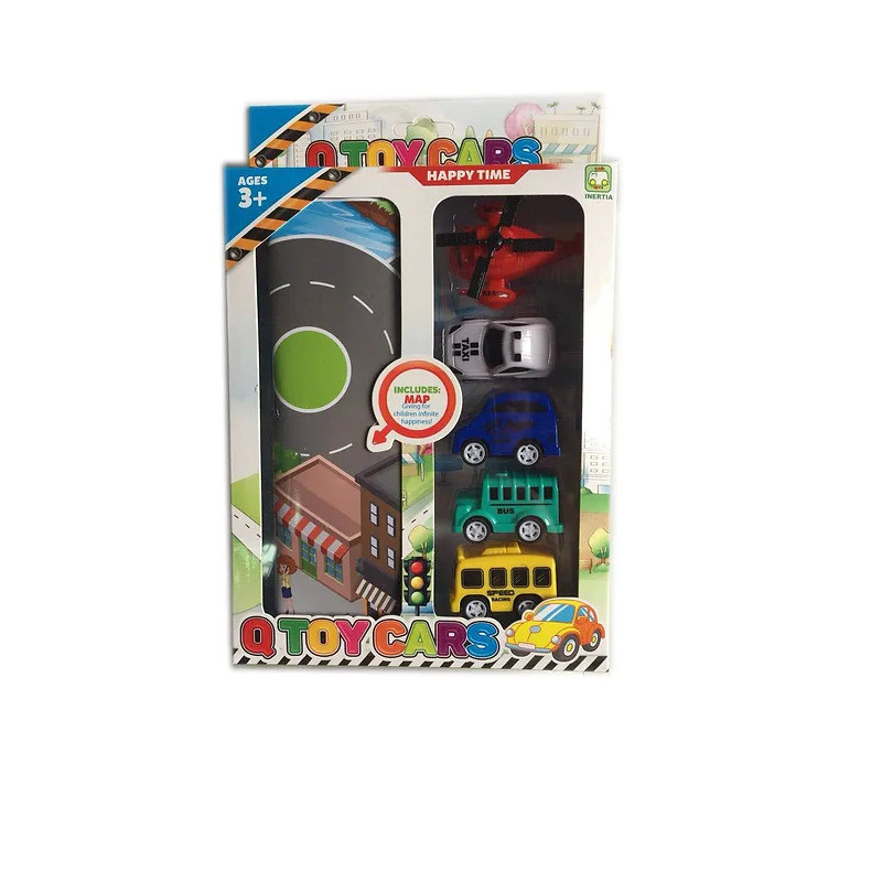 Vehicles with Map Toy Set Vehicles with Map Toy Set