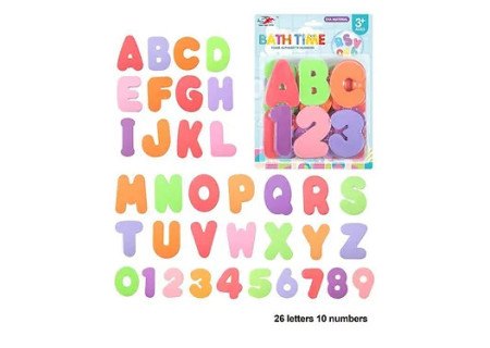 Bath Time Letters and Numbers Toy Set