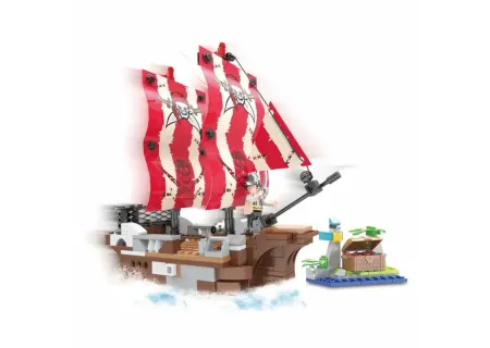 Cogo 3-in-1 Pirate Ship Building Blocks Set – 260 Pieces Construction