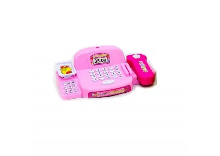 Light-Up Pink Cash Register Toy for Girls – Pretend Play Shop Till