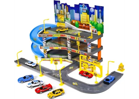 Multi-Level Toy Garage Playset for Boys & Girls – Interactive Car Park