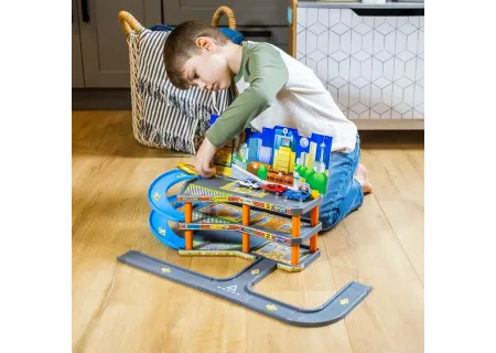 Multi-Level Toy Garage Playset for Boys & Girls – Interactive Car Park