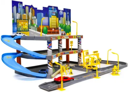 Multi-Level Toy Garage Playset for Boys & Girls – Interactive Car Park