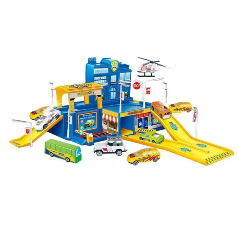 Die-Cast Six-Six-Zero Parking Lot Playset – Multi-Level Toy Garage Die-Cast Six-Six-Zero Parking Lot Playset – Multi-Level Toy Garage