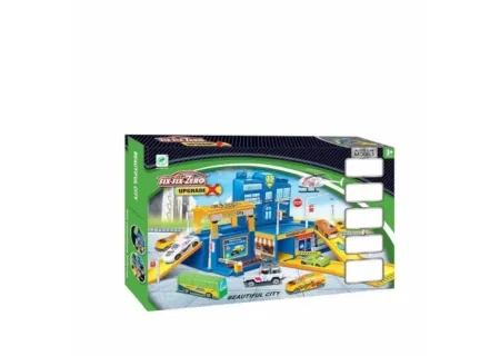 Die-Cast Six-Six-Zero Parking Lot Playset – Multi-Level Toy Garage