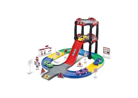 Kids' Parking Garage Racing Track – Fast Cars & Fun Playset