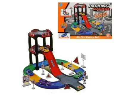 Kids' Parking Garage Racing Track – Fast Cars & Fun Playset