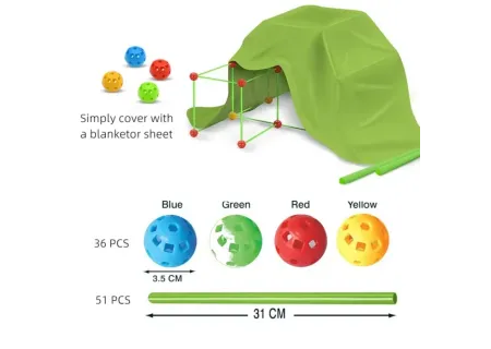 Build Your Own DIY Den – Kids' Indoor & Outdoor Fort Building Kit