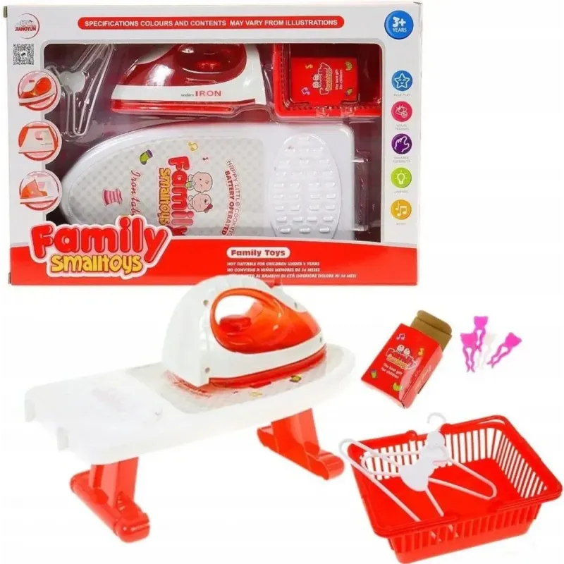 Kids' Battery Powered Iron & Ironing Board Playset with Accessories Kids' Battery Powered Iron & Ironing Board Playset with Accessories