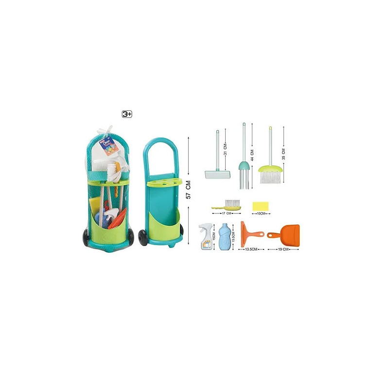 Kids Cleaning Trolley Play Set – Toy Mop, Broom & Accessories Kids Cleaning Trolley Play Set – Toy Mop, Broom & Accessories