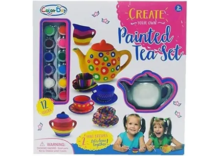 Kids DIY Porcelain Painting Tea Set – Creative Arts & Crafts Kit