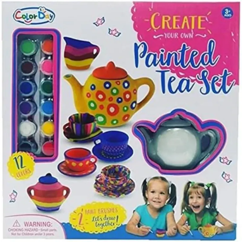 Kids DIY Porcelain Painting Tea Set – Creative Arts & Crafts Kit Kids DIY Porcelain Painting Tea Set – Creative Arts & Crafts Kit