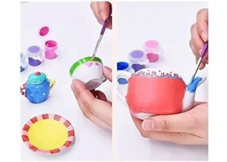 Kids DIY Porcelain Painting Tea Set – Creative Arts & Crafts Kit
